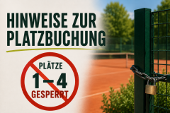 Hinweise zur Platzbuchung wegen aktueller Wasserknappheit