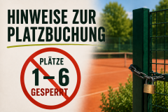Verschärfte Platzsperrung aufgrund der Wasserknappheit