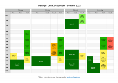Aktuelle Trainings- und Kursübersicht - Sommer 2022